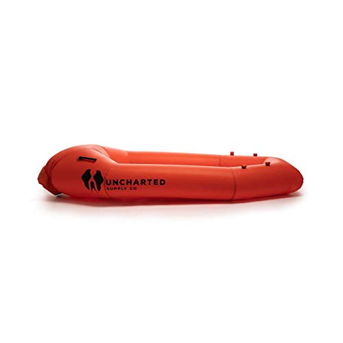 Uncharted Supply Co. Rapid Raft 1.0 - Lightweight Inflatable Pack Raft for Survival, Emergency Prepardness, Fishing, and Camping - Burnt Orange