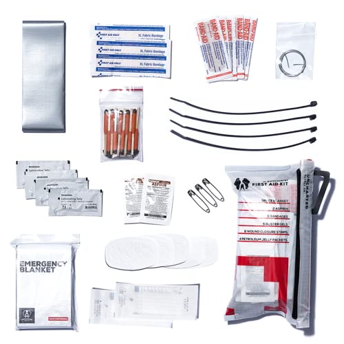 Uncharted Supply Co. The Triage Kit First Aid Kit for Emergency Preparedness Survival, Car, Backpacking, Hiking, and Camping White