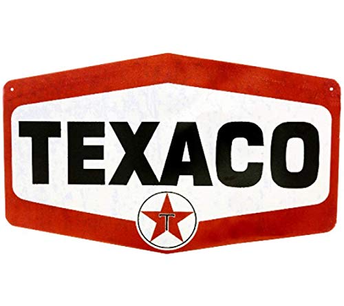 Signs 4 Fun SYTX5 Texaco Hexagon Die Cut Sign, Red