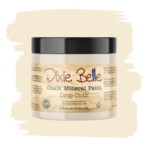 Dixie Belle Paint Company Chalk Finish Furniture Paint | Drop Cloth | Matte Linen White Chic Chalk Mineral Paint | DIY Furniture Paint | Made in the USA