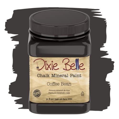 Dixie Belle Paint Company Chalk Finish Furniture Paint | Coffee Bean (32 Fl Oz) | Matte Espresso Brown Chic Chalk Mineral Paint | DIY Furniture Paint | Made in the USA