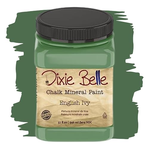 Dixie Belle Paint Company Chalk Finish Furniture Paint | English Ivy (32 Fl Oz) | Matte Muted Green Chic Chalk Mineral Paint | DIY Furniture Paint | Made in the USA