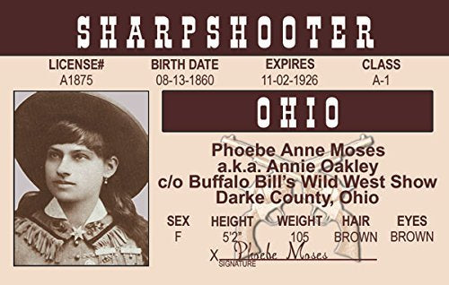 Signs 4 Fun Parody ID | Annie Oakley ID | Fake ID Novelty Card | Collectible Trading Card Driver’s License | Novelty Gift for Holidays | Made in The USA