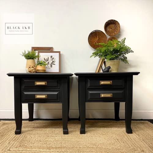 Dixie Belle Paint Company Chalk Finish Furniture Paint | Caviar | Matte Black Chic Chalk Mineral Paint | DIY Furniture Paint | Made in the USA