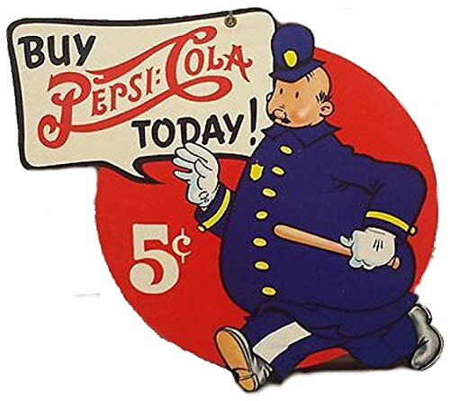 Signs 4 Fun SYM660 Pepsi Cops Die Cut Sign, Blue