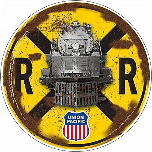 Signs 4 Fun Round Sign | Union Pacific Sign | 12” Diameter | Embossed Aluminum Sign | Made in the USA