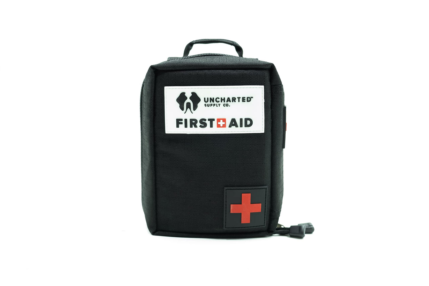 Uncharted Supply Co. First Aid Pro Kit for Emergency Preparedness Survival, Car, Backpacking, Hiking, and Camping - Black