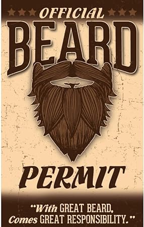 Parody Driver’s License | Beard Permit ID | Fake ID Novelty Card | Collectible Trading Card Driver’s License | Novelty Gift for Holidays | Made in The USA