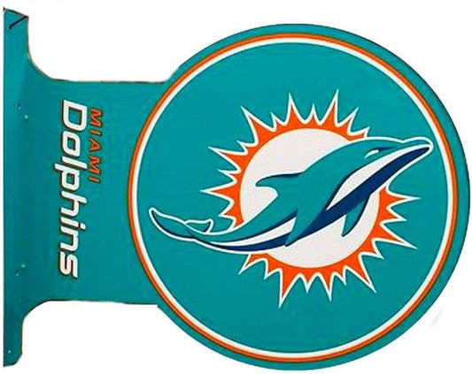 SYFF26 Miami Dolphins Flange Sign, Blue