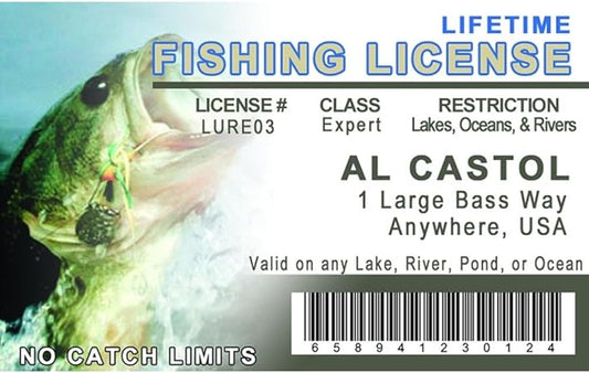 Parody Driver’s License | Fishing License ID | Fake ID Novelty Card | Collectible Trading Card Driver’s License | Novelty Gift for Holidays | Made in The USA