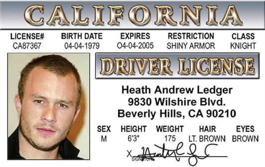 Signs 4 Fun Parody ID | Heath Driver’s License | Fake ID Novelty Card | Collectible Trading Card Driver’s License | Novelty Gift for Holidays | Made in The USA