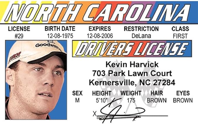 Signs 4 Fun Parody Driver’s License | Kevin Harvick ID | Fake ID Novelty Card | Collectible Trading Card Driver’s License | Novelty Gift for Holidays | Made in The USA Brand: Signs 4 Fun