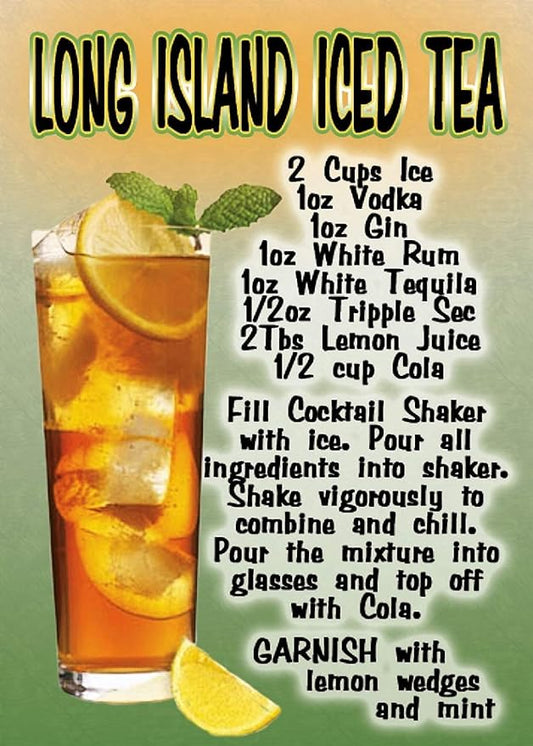 Signs 4 Fun Magnet – Long Island Ice Tea Funny Magnet - 3.5” x 2.5” Easy Remove Fridge Locker Magnet - Magnet for Gifts Decor - Made in USA