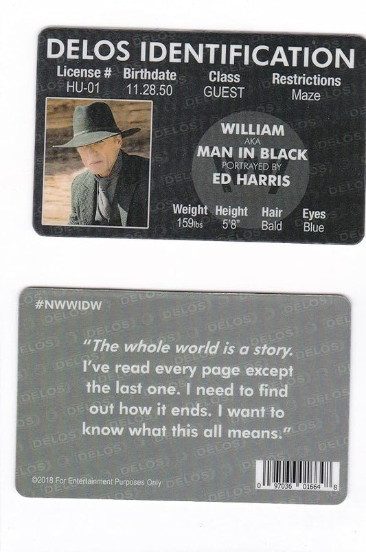 Signs 4 Fun Parody ID | William (Man in Black) ID | Fake ID Novelty Card | Collectible Trading Card Driver’s License | Novelty Gift for Holidays | Made in The USA