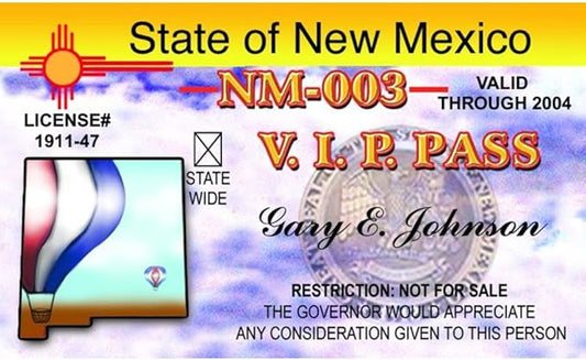 Signs 4 Fun Parody ID | New Mexico VIP Driver’s License | Fake ID Novelty Card | Collectible Trading Card Driver’s License | Novelty Gift for Holidays | Made in The USA