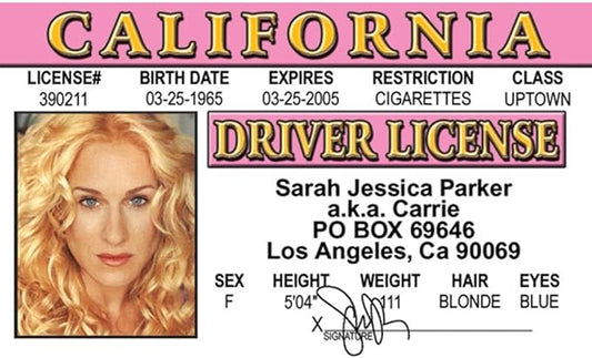 Signs 4 Fun Parody Driver’s License | Sarah ID | Fake ID Novelty Card | Collectible Trading Card Driver’s License | Novelty Gift for Holidays | Made in The USA