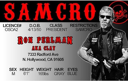 Parody Driver’s License | Samcro - Clay ID | Fake ID Novelty Card | Collectible Trading Card Driver’s License | Novelty Gift for Holidays | Made in The USA