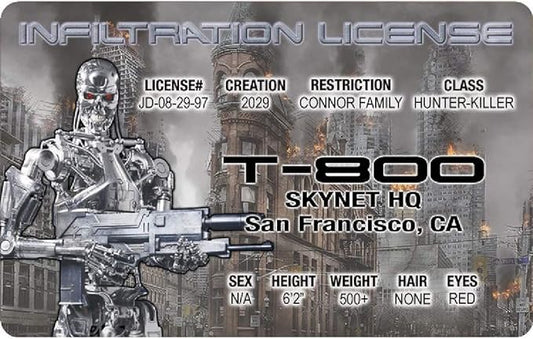 Signs 4 Fun NTEID03 T-800 Terminator ID, Grey