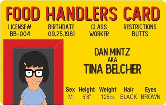 Signs 4 Fun Parody Driver’s License | Tina Belcher - Bob's Burgers ID | Fake ID Novelty Card | Collectible Trading Card Driver’s License | Novelty Gift for Holidays | Made in the USA