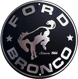 Large Round Sign | Ford Bronco Ford Sign | 24” Diameter | Embossed Aluminum Sign | Made in the USA