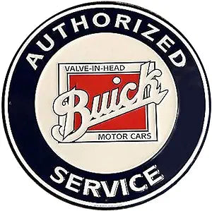 SCRD124 Buick Service 24 inch Large Round Sign, Blue