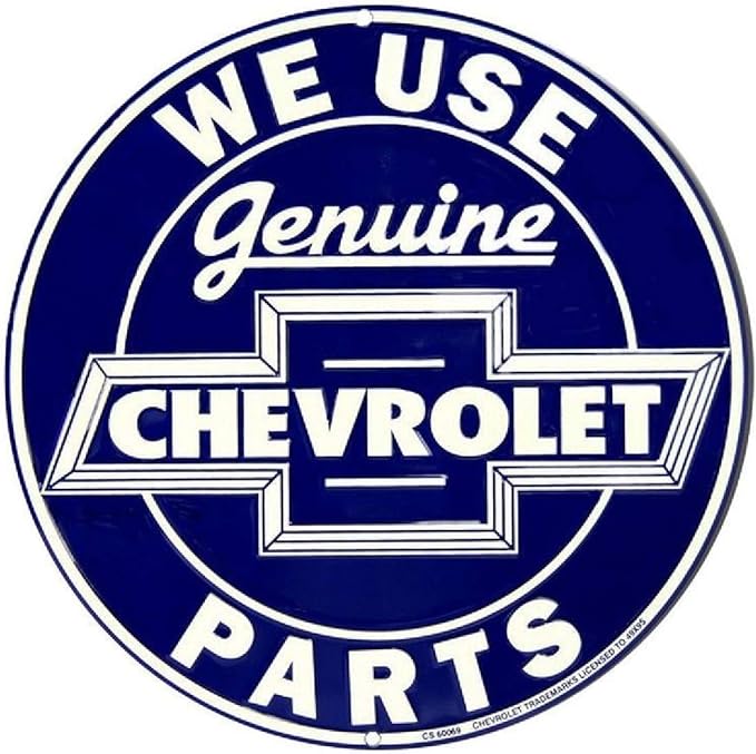 SC60069 Chevy 24 inch Large Round Sign, Blue