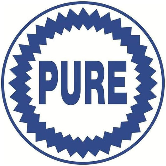 SCRPO Pure Oil 24 inch Large Round Sign, Blue