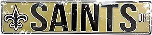 SSNFL27 New Orleans Saints Dr Street Sign, Yellow