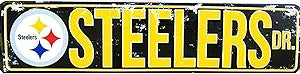 SSNFL10 Pittsburgh Steelers Street Sign, Yellow