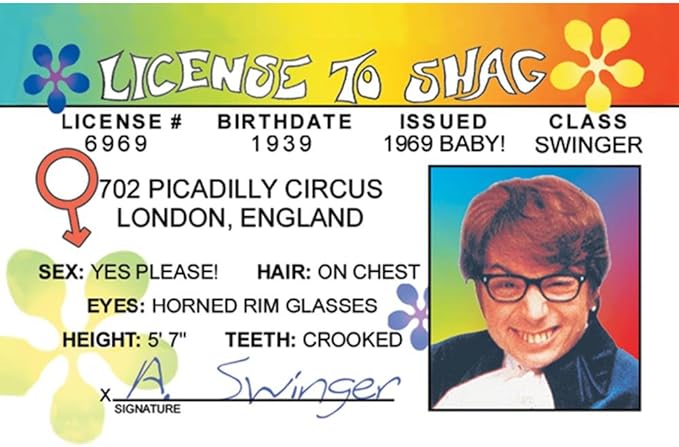 Parody Driver’s License | Swinger ID | Fake ID Novelty Card | Collectible Trading Card Driver’s License | Novelty Gift for Holidays | Made in The USA