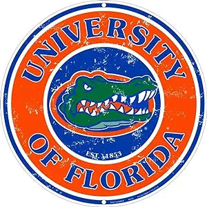 SC0117 University of Florida 24 inch Large Round Sign, Orange