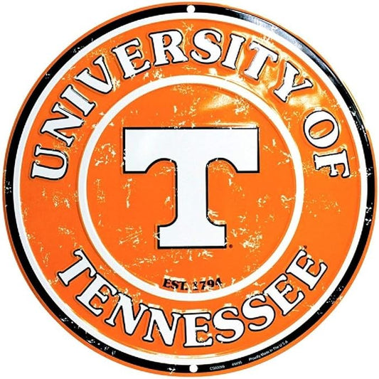 SC0059 University of Tennessee 24 inch Large Round Sign, Orange