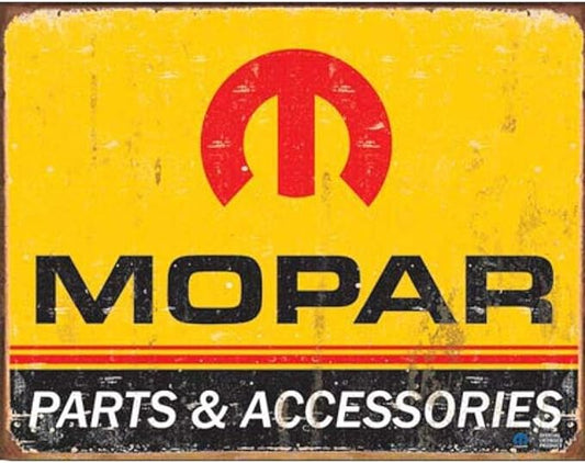 SIG1315 Mopar Logo '64 Metal Tin Sign, Yellow - Made in the USA